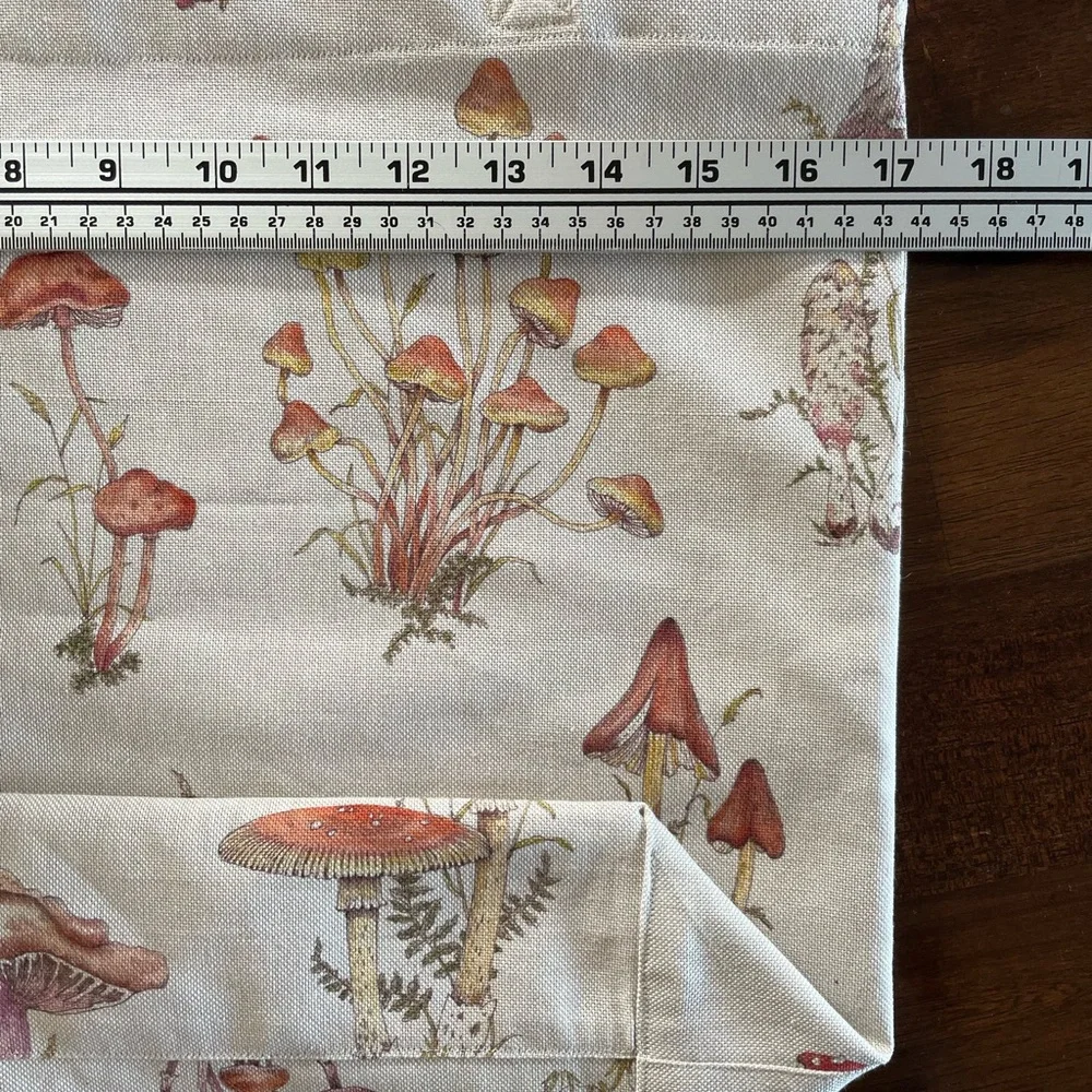 REVERSIBLE Mushroom & Moth tote bag - Handmade - Picture 8 of 10